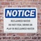 Signmission Reclaimed Water Do Not Fish Drink Or Play, 14 in W x Rectangle, Plastic OS-2PACK-NS-P-1014-L-17996 - alternate 5